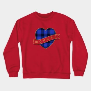 The MORGAN Tartan Retro Heart & Ribbon Family Insignia Crewneck Sweatshirt